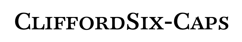 CliffordSix-Caps font preview