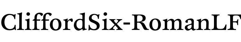 CliffordSix-RomanLF font preview