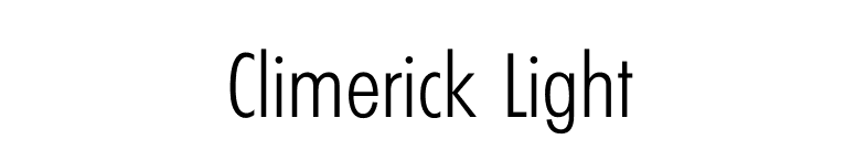 Climerick Light font preview