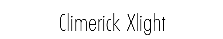 Climerick Xlight font preview