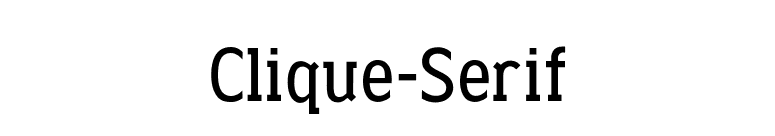 Clique-Serif font preview