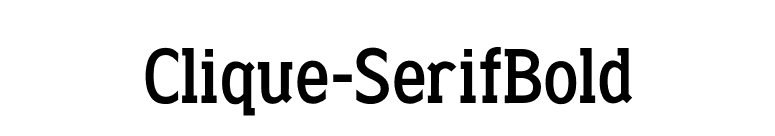Clique-SerifBold font preview