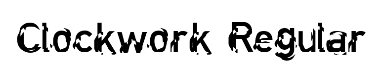 Clockwork Regular font preview