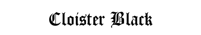 Cloister Black font preview