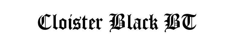 Cloister Black BT font preview