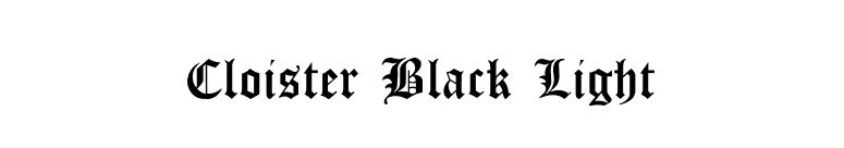 Cloister Black Light font preview
