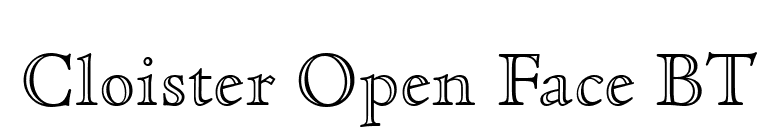 Cloister Open Face BT font preview