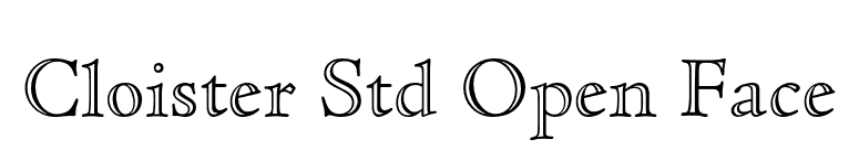 Cloister Std Open Face font preview