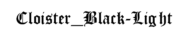 Cloister_Black-Light font preview