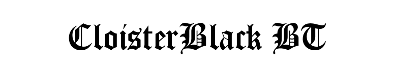 CloisterBlack BT font preview