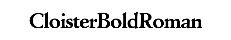 CloisterBoldRoman font preview