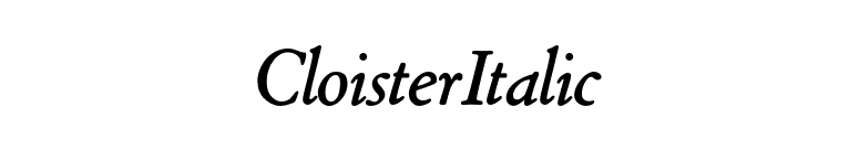 CloisterItalic font preview