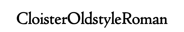 CloisterOldstyleRoman font preview