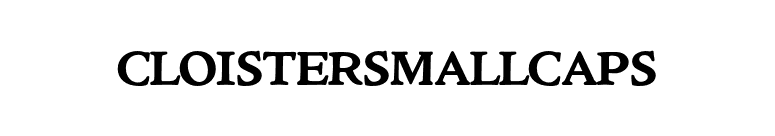 CloisterSmallCaps font preview