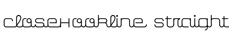 closeHookline Straight font preview