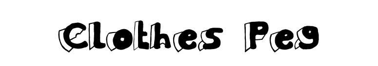 Clothes Peg font preview