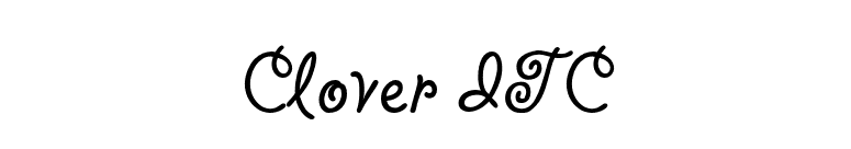 Clover ITC font preview