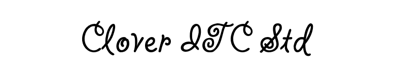 Clover ITC Std font preview
