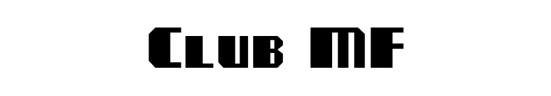 Club MF font preview