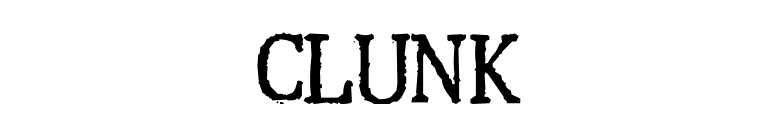 Clunk font preview