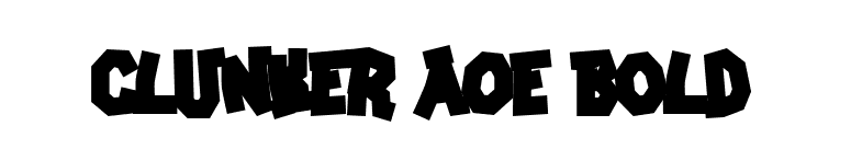 Clunker AOE Bold font preview