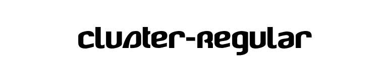Cluster-Regular font preview