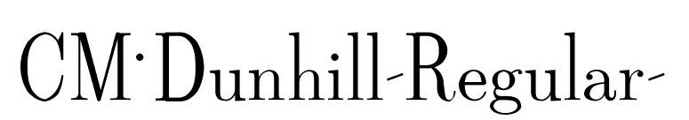 CM_Dunhill Regular  font preview