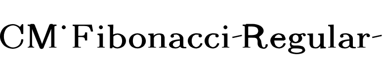 CM_Fibonacci Regular  font preview