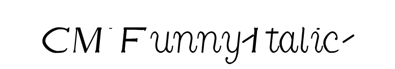CM_Funny Italic  font preview