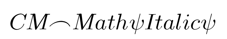 CM_Math Italic  font preview