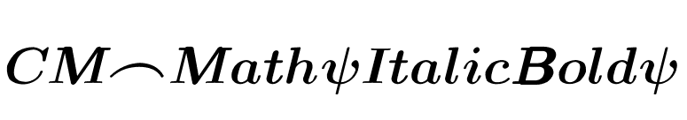 CM_Math ItalicBold  font preview