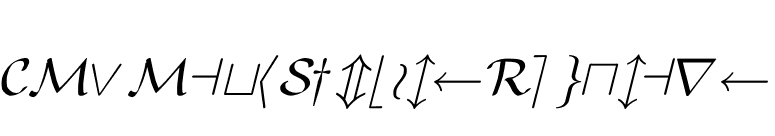 CM_MathSymbol Regular  font preview