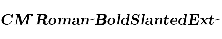 CM_Roman BoldSlantedExt  font preview