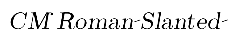 CM_Roman Slanted  font preview