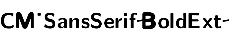 CM_SansSerif BoldExt  font preview
