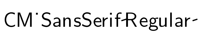CM_SansSerif Regular  font preview
