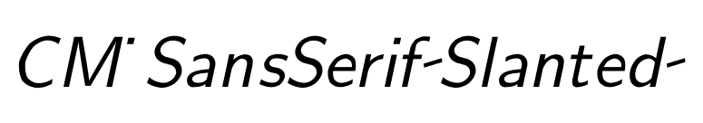 CM_SansSerif Slanted  font preview