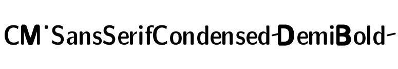 CM_SansSerifCondensed DemiBold  font preview