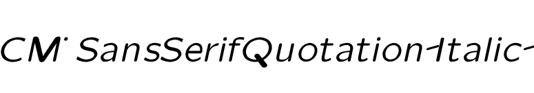 CM_SansSerifQuotation Italic  font preview