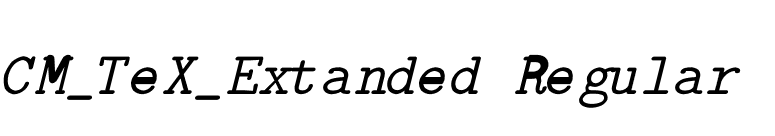 CM_TeX_Extanded Regular  font preview