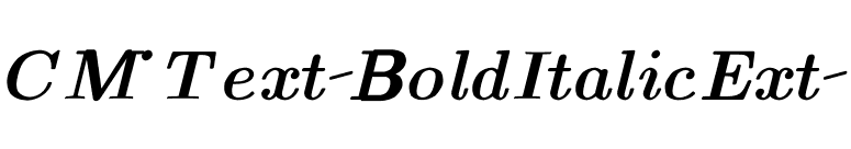 CM_Text BoldItalicExt  font preview