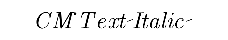 CM_Text Italic  font preview