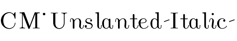 CM_Unslanted Italic  font preview