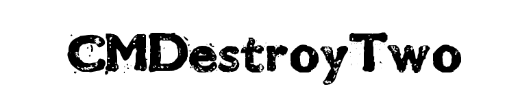 CMDestroyTwo font preview