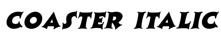 Coaster Italic font preview