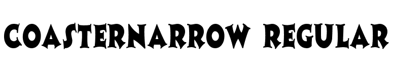 CoasterNarrow Regular font preview