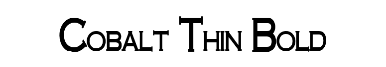 Cobalt Thin Bold font preview