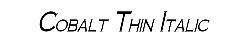 Cobalt Thin Italic font preview