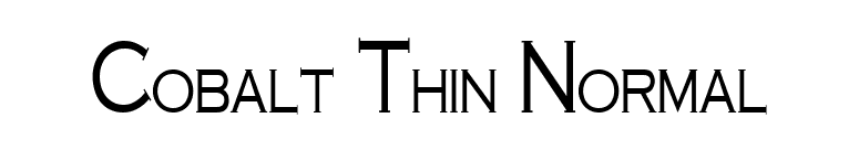 Cobalt Thin Normal font preview