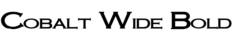 Cobalt Wide Bold font preview